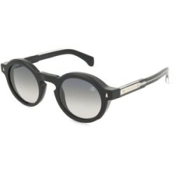 Luxottica Fashion Brillen Vertriebs GmbH Moncler ME6012 Unisex-Sonnenbrille Vollrand Rund Acetat-Gestell, Schwarz