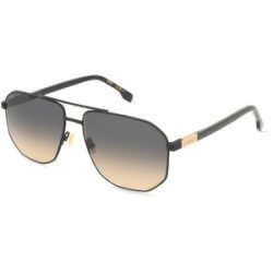 Safilo GmbH BOSS 1832/S Herren-Sonnenbrille Vollrand Pilot Edelstahl-Gestell, Schwarz