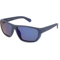 Safilo GmbH Polaroid PLD 7057/S Herren-Sonnenbrille Vollrand Eckig Kunststoff-Gestell, Blau