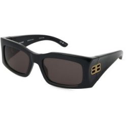 Kering Eyewear Spa Balenciaga BB0291S Unisex-Sonnenbrille Vollrand Quadratisch Acetat Spritzguss-Gestell, Schwarz