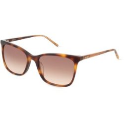 Marchon Germany GmbH DKNY DK500S Damen-Sonnenbrille Vollrand Quadratisch Metall-Gestell, Braun