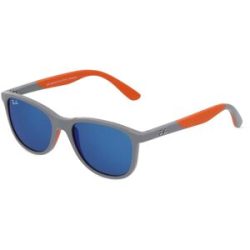 Luxottica Fashion Brillen Vertriebs GmbH Ray-Ban Junior RJ9077S Kinder-Sonnenbrille Vollrand Quadratisch Kunststoff-Gestell, Grau