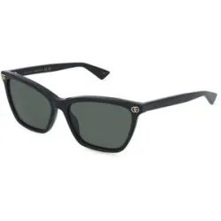 Kering Eyewear Spa Gucci GG2111S Damen-Sonnenbrille Vollrand Cat Eye Acetat-Gestell, Schwarz