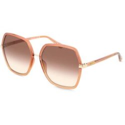 Kering Eyewear Spa Chloé CH0262S Damen-Sonnenbrille Vollrand Eckig Kunststoff-Gestell, Rot