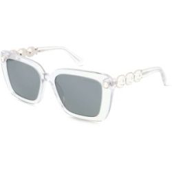 Luxottica Fashion Brillen Vertriebs GmbH Swarovski SK6032 Damen-Sonnenbrille Vollrand Quadratisch Acetat-Gestell, Transparent