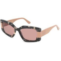 Marchon Germany GmbH Karl Lagerfeld KL6206S Damen-Sonnenbrille Vollrand Eckig Acetat-Gestell, Schwarz