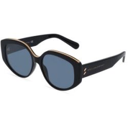 Thélios Stella McCartney SC40029I Damen-Sonnenbrille Vollrand Oval Acetat-Gestell, Schwarz