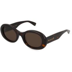 Kering Eyewear Spa Gucci GG1587S Unisex-Sonnenbrille Vollrand Rund Acetat-Gestell, Havanna