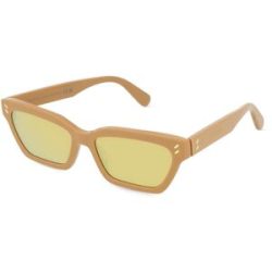 Thélios Stella McCartney SC40067I Damen-Sonnenbrille Vollrand Cat Eye Acetat-Gestell, Beige