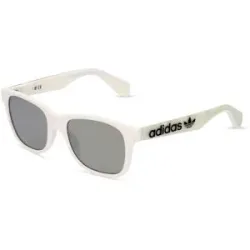 Marcolin Deutschland GmbH Adidas Originals OR0060 Herren-Sonnenbrille Vollrand Quadratisch Kunststoff-Gestell, Weiß