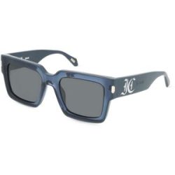 DE RIGO Vision D.A.CH. GmbH Just Cavalli SJC108V Unisex-Sonnenbrille Vollrand Quadratisch Acetat-Gestell, Blau