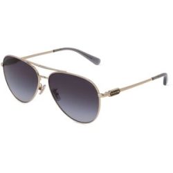Luxottica Fashion Brillen Vertriebs GmbH Coach HC7140 Damen-Sonnenbrille Vollrand Pilot Metall-Gestell, Gold