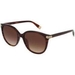 DE RIGO Vision D.A.CH. GmbH Furla SFUB12 Damen-Sonnenbrille Vollrand Panto Kunststoff-Gestell, Havanna