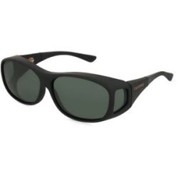 Ursula Hotstegs GmbH Cocoons Überziehsonnenbrille M Unisex-Sonnenbrille Vollrand Quadratisch Kunststoff-Gestell, Schwarz