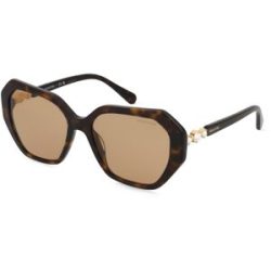 Luxottica Fashion Brillen Vertriebs GmbH Swarovski 0SK6017 Damen-Sonnenbrille Vollrand Quadratisch Acetat-Gestell, Havanna