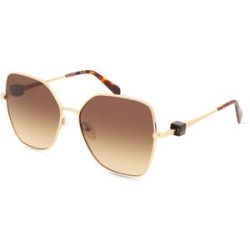 Marchon Germany GmbH Liu Jo LJ160S Unisex-Sonnenbrille Vollrand Rund Metall-Gestell, Gelb