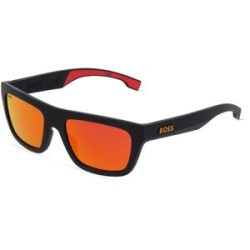 Safilo GmbH Boss 1450/S Herren-Sonnenbrille Vollrand Quadratisch Kunststoff-Gestell, Schwarz