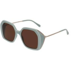 Thélios Stella McCartney SC40059I Damen-Sonnenbrille Vollrand Geometrisch Acetat-Gestell, Grün