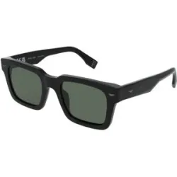DE RIGO Vision D.A.CH. GmbH Police SPLQ88 Herren-Sonnenbrille Vollrand Quadratisch Kunststoff-Gestell, Schwarz