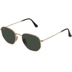 Luxottica Fashion Brillen Vertriebs GmbH Ray-Ban RB 3548N HEXAGONAL Herren-Sonnenbrille Vollrand Panto Edelstahl-Gestell, Gold