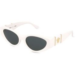 Luxottica Fashion Brillen Vertriebs GmbH Versace 0VE4454 Damen-Sonnenbrille Vollrand Cat Eye Acetat-Gestell, Weiß