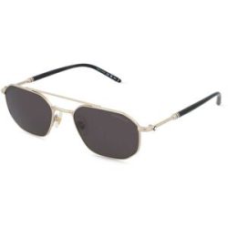 Kering Eyewear Spa Montblanc MB0481S Herren-Sonnenbrille Vollrand Pilot Metall-Gestell, Gold