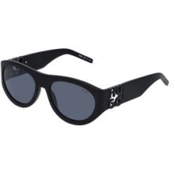 Safilo GmbH Hugo HG 1254/S Herren-Sonnenbrille Vollrand Oval Acetat-Gestell, Schwarz