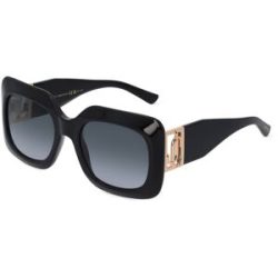 Safilo GmbH Jimmy Choo GAYA/S Damen-Sonnenbrille Vollrand Quadratisch Acetat-Gestell, Schwarz