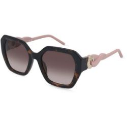 DE RIGO Vision D.A.CH. GmbH Escada SESG37 Damen-Sonnenbrille Vollrand Geometrisch Kunststoff-Gestell, Havanna