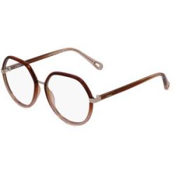 Kering Eyewear Spa Chloé CH0131O Unisex-Brille inkl. Gläser Vollrand Pilot Kunststoff-Gestell 54/16/140, Braun