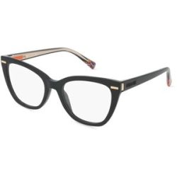 Safilo SpA Missoni 0072 Damen-Brille inkl. Gläser Vollrand Cat Eye Acetat-Gestell 52/19/145, Schwarz