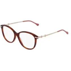 Kering Eyewear Spa Gucci GG0967O Damen-Brille inkl. Gläser Vollrand Butterfly Kunststoff-Gestell 53/16/140, Havanna