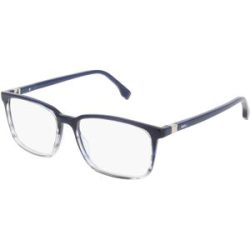 Safilo SpA Boss 1436 Damen-Brille inkl. Gläser Halbrand Quadratisch Metall-Gestell 55/16/145, Blau