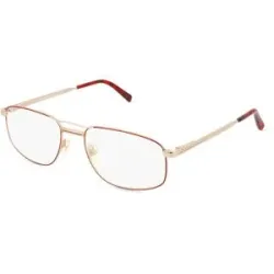 Optic Prima HK Fielmann OPH 9569 FLEX CL Herren-Brille inkl. Gläser Vollrand Quadratisch Metall-Gestell 56/19/130, Gold