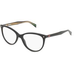Safilo GmbH Levi?s LV 5068 Damen-Brille inkl. Gläser Vollrand Cat Eye Acetat-Gestell 52/16/140, Schwarz