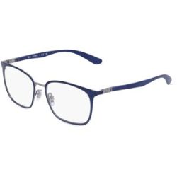 Luxottica Fashion Brillen Vertriebs GmbH Ray-Ban RX6486 Unisex-Brille inkl. Gläser Vollrand Quadratisch Edelstahl-Gestell 54/17/145, Blau