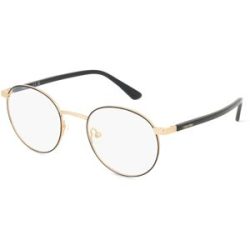 Marchon Germany GmbH Calvin Klein CK23106 Unisex-Brille inkl. Gläser Vollrand Rund Metall-Gestell 49/20/140, Schwarz