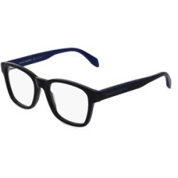 Kering Eyewear Spa Alexander McQueen AM0356O Unisex-Brille inkl. Gläser Vollrand Quadratisch Kunststoff-Gestell 53/19/145, Schwarz
