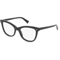 Kering Eyewear Spa Bottega Veneta BV1226O Unisex-Brille inkl. Gläser Vollrand Cat Eye Acetat-Gestell 54/19/145, Schwarz
