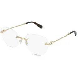 Luxottica Fashion Brillen Vertriebs GmbH Swarovski SK1038 Damen-Brille inkl. Gläser Randlos Rund Metall-Gestell 54/18/140, Gold