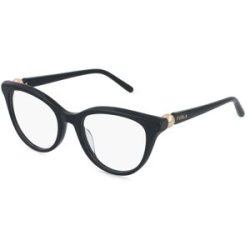 DE RIGO Vision D.A.CH. GmbH Furla VFU877 Damen-Brille inkl. Gläser Vollrand Rund Kunststoff-Gestell 51/19/140, Schwarz
