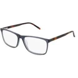 FERDINAND MENRAD GmbH & Co KG Fielmann 2214 FLEX CL Unisex-Brille inkl. Gläser Vollrand Quadratisch Acetat-Gestell 56/16/145, Blau