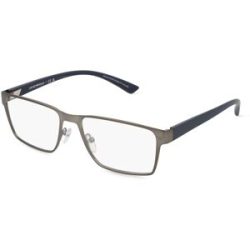 Luxottica Fashion Brillen Vertriebs GmbH Emporio Armani 0EA1157 Herren-Brille inkl. Gläser Vollrand Quadratisch Metall-Gestell 55/17/145, Grau