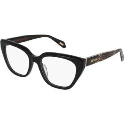 DE RIGO Vision D.A.CH. GmbH Just Cavalli VJC183V Damen-Brille inkl. Gläser Vollrand Butterfly Kunststoff-Gestell 53/18/140, Schwarz