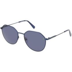Marchon Germany GmbH Calvin Klein CKJ23201S Unisex-Sonnenbrille Vollrand Rund Metall-Gestell, Blau