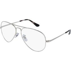 Luxottica Fashion Brillen Vertriebs GmbH Ray-Ban VISTA RX6489 AVIATOR Unisex-Brille inkl. Gläser Vollrand Pilot Metall-Gestell 58/14/140, Silber