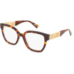 Safilo GmbH Moschino 633 Damen-Brille inkl. Gläser Vollrand Quadratisch Acetat-Gestell 52/18/145, Havanna