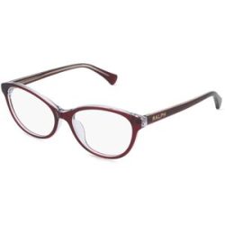 Luxottica Fashion Brillen Vertriebs GmbH Ralph 0RA7186U Damen-Brille inkl. Gläser Vollrand Oval Acetat-Gestell 53/16/140, Rot