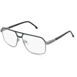 Safilo GmbH Carrera 1145 Herren-Brille inkl. Gläser Vollrand Pilot Edelstahl-Gestell 58/15/145, Grau