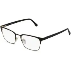 Suncute Industries Co., Ltd. Fielmann MC 538 FLEX CL Herren-Brille inkl. Gläser Vollrand Quadratisch Edelstahl-Gestell 53/19/140, Schwarz